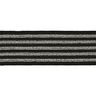nastro elastico a righe [ Larghezza: 25 mm ] – nero/argento,  thumbnail number 1