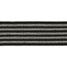 nastro elastico a righe [ Larghezza: 25 mm ] – nero/argento,  thumbnail number 1