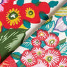 tessuto in cotone cretonne motivo floreale – rosso,  thumbnail number 4