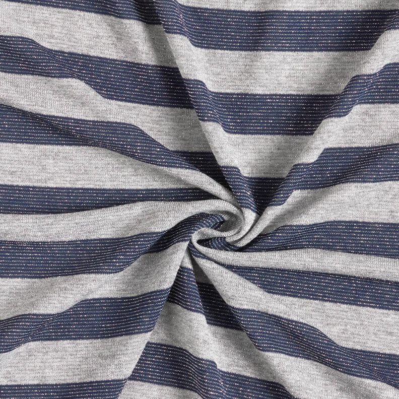Jersey glitterato a righe trasversali – grigio chiaro/blu marino,  image number 4