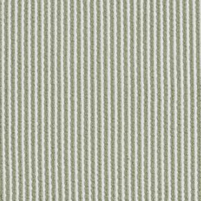 jersey di cotone seersucker Righe sottili – canna palustre/bianco, 
