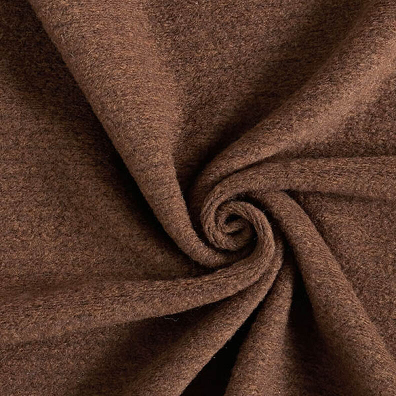 Cappotto in maglia misto lana melange – cioccolato,  image number 1