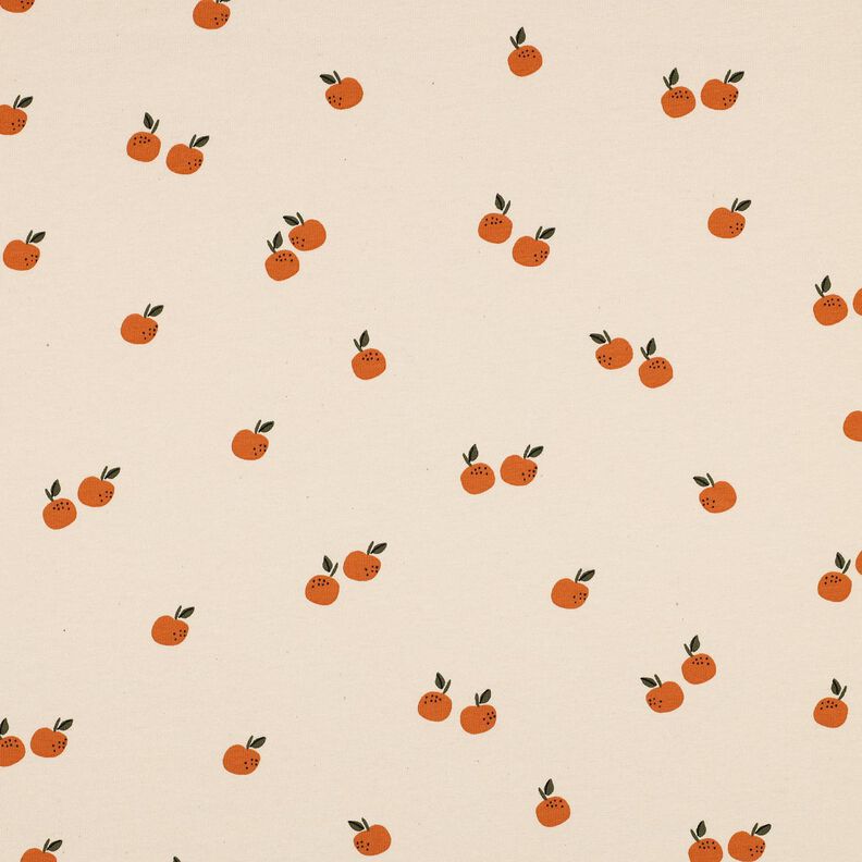 GOTS jersey di cotone arance | Poppy Fabrics – beige chiaro/caramello, image number 1