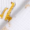 mussolina / tessuto doppio increspato giraffe – bianco/giallo sole,  thumbnail number 4