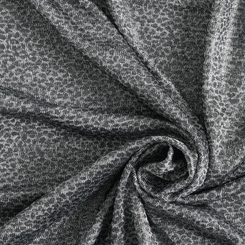 Jersey jacquard con motivo leopardato – argento/grigio,  image number 1