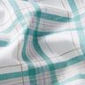 Tessuto di cotone a quadri tartan – bianco/turchese,  thumbnail number 2