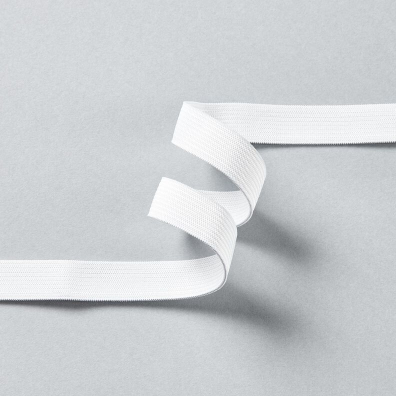 Nastro elasticizzato liscio [3 m | 15 mm] – bianco,  image number 2