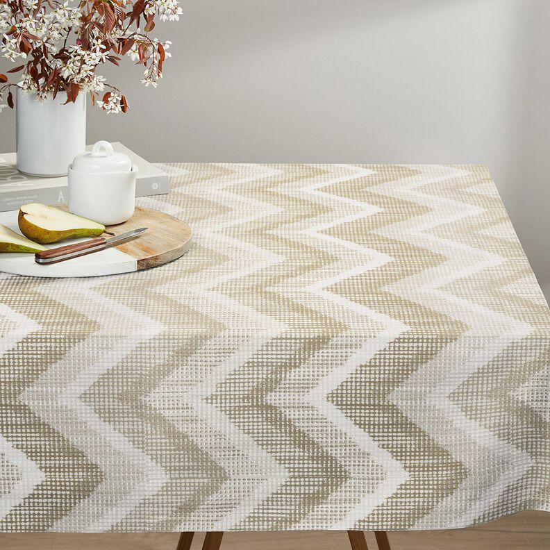 tessuto arredo mezzo panama chevron &ndash; naturale/duna,  image number 7