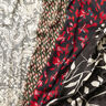Chiffon increspato con motivo a foglie – nero/canna palustre,  thumbnail number 5