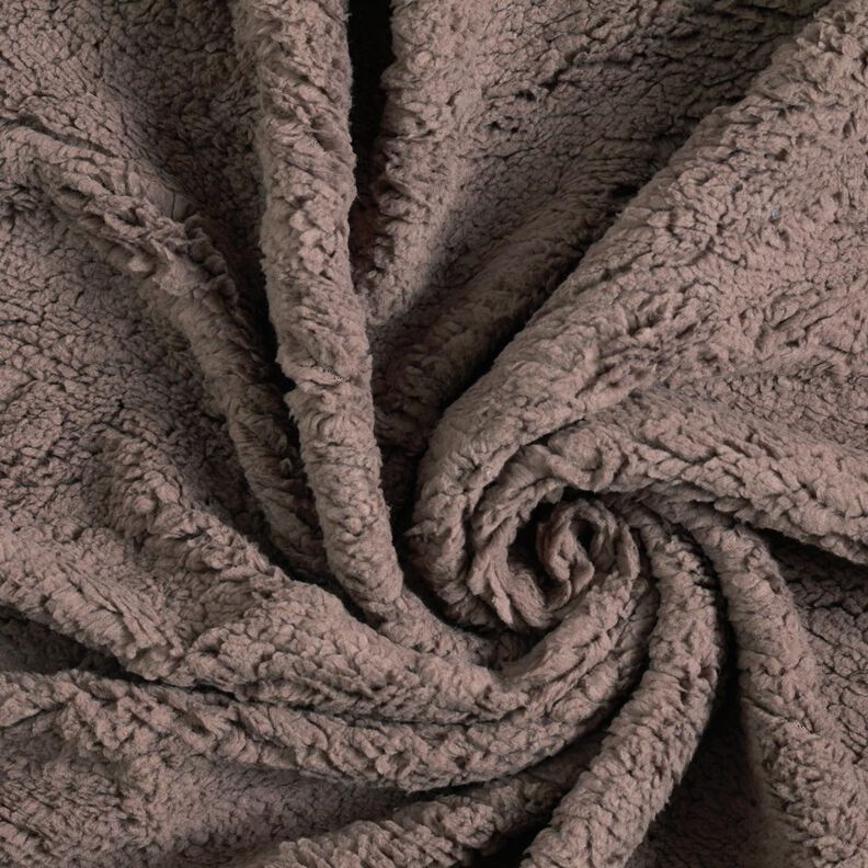 Soffice tessuto in peluche – talpa scuro,  image number 3