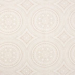 tessuto arredo tessuti canvas mandala – naturale/bianco, 