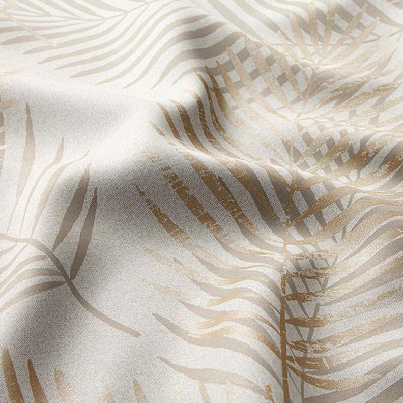 tessuto oscurante metallizzato, rami di palma – beige/oro,  image number 2