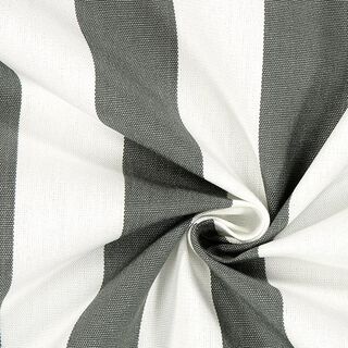 Tessuto per tende da sole righe Toldo – bianco/grigio, 
