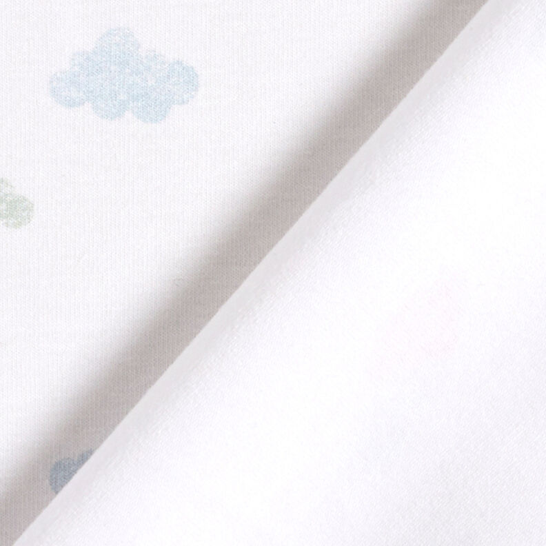 GOTS jersey di cotone nuvole effetto timbro | Tula – bianco,  image number 4