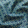 tessuto in cotone popeline Piastrelle festose – petrolio chiaro/oro,  thumbnail number 2