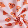tessuto in cotone cretonne Grandi cuori – rosé/rosso,  thumbnail number 3