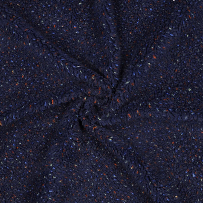 tessuto peluche tweed mélange | Poppy Fabrics – blu marino,  image number 3