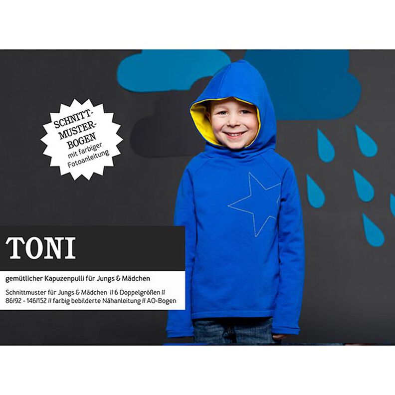TONI Maglione con cappuccio per ragazzi e ragazze | Studio Schnittreif | 86-152,  image number 1