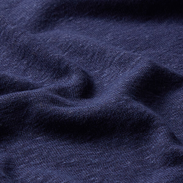 misto lino viscosa tessuto in maglia fine – blu marino,  image number 2