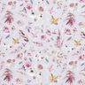 jersey a coste Stampa digitale di delicati fiori selvatici &ndash; lill&agrave; pastello/lill&agrave; rosso,  thumbnail number 1