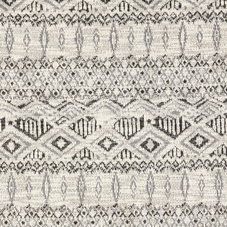 Bouclé in maglia motivo ikat – grigio/bianco,  image number 1