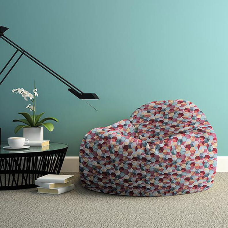tessuto arredo gobelin esagoni colorati,  image number 7