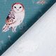 jersey di cotone gufi nel bosco stampa digitale – petrolio,  thumbnail number 4