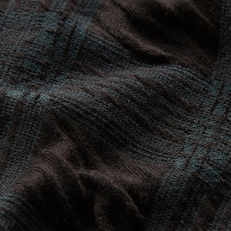 Tessuto jacquard modello Argyle – nero/verde abete, image number 3