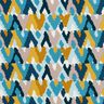 tessuto in cotone cretonne Stampa etnica – blu brillante/senape,  thumbnail number 1