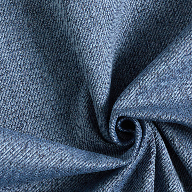 tessuto da tappezzeria effetto tessuto spinato – blu acciaio, image number 1