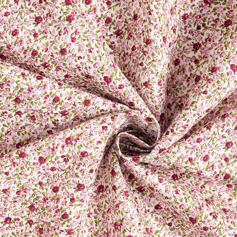 popeline di cotone mare di rose – avorio/rosa chiaro,  image number 3