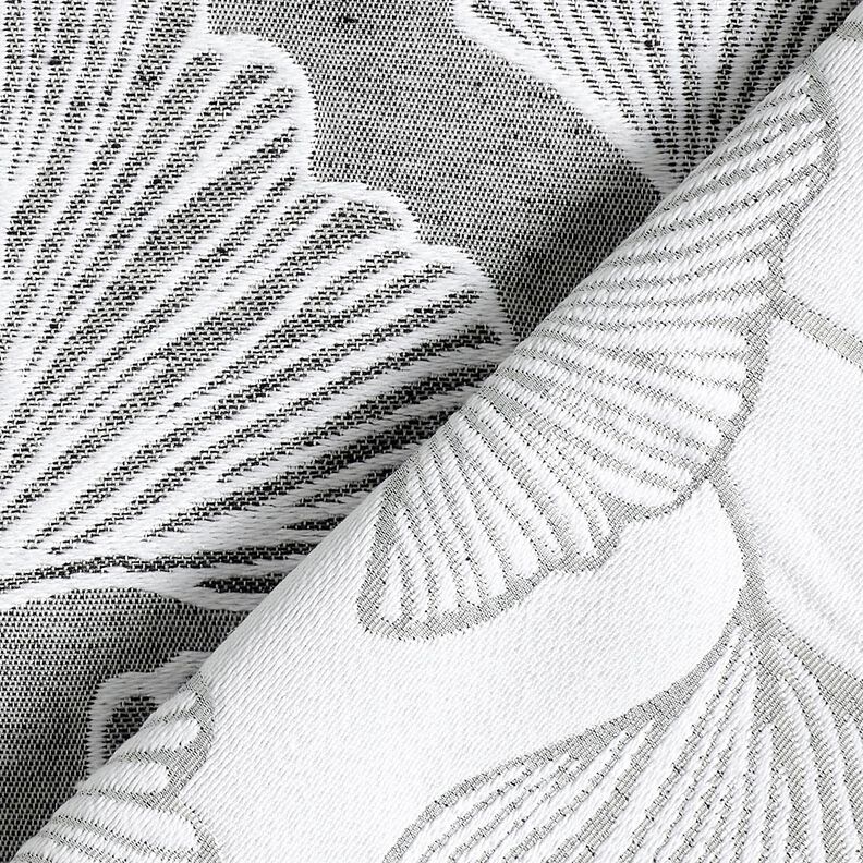 tessuto arredo Jacquard Grande ginkgo – granito/avorio,  image number 4