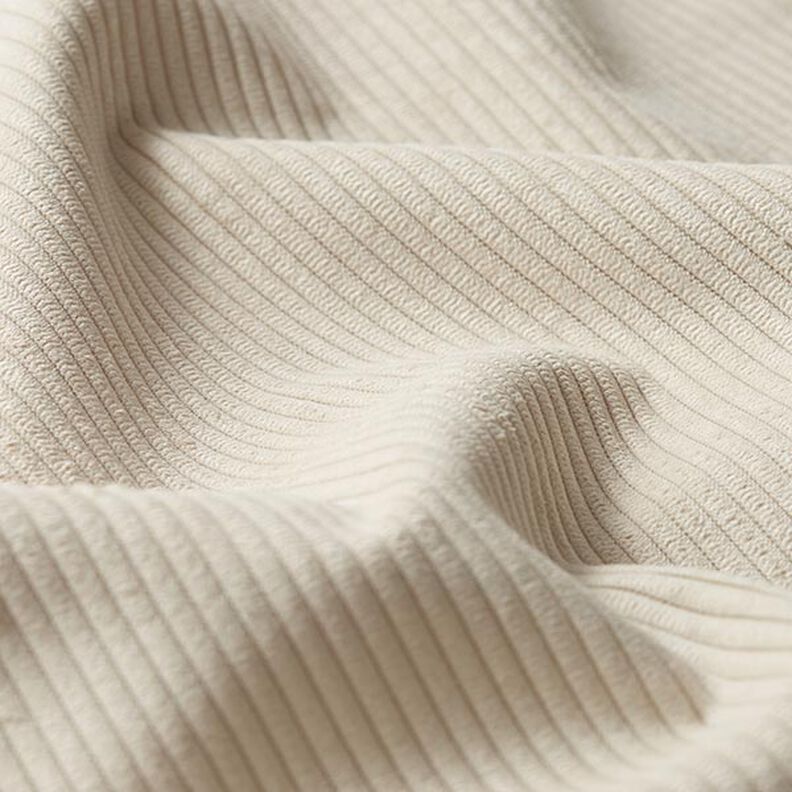 tessuto da tappezzeria effetto velluto a coste Fjord – bianco lana,  image number 2