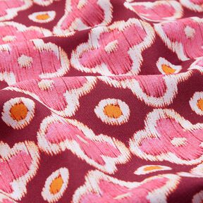 tessuto arredo tessuti canvas Aspetto ricamato – rosso Bordeaux/pink, 