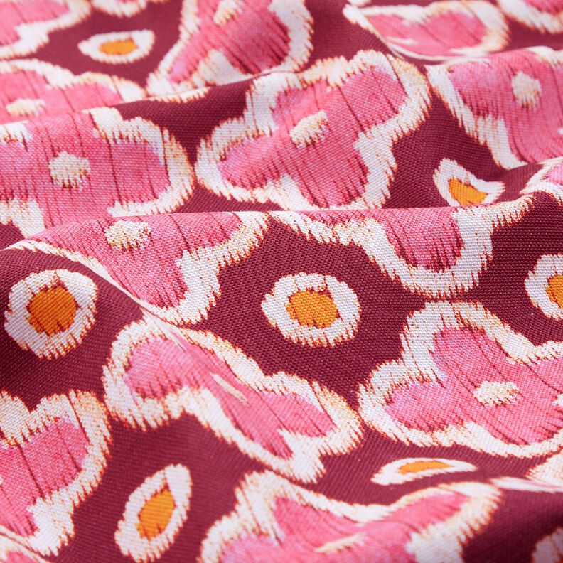 tessuto arredo tessuti canvas Aspetto ricamato – rosso Bordeaux/pink, image number 2