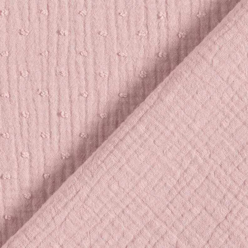 mussolina / tessuto doppio increspato dobby – rosa antico chiaro,  image number 4