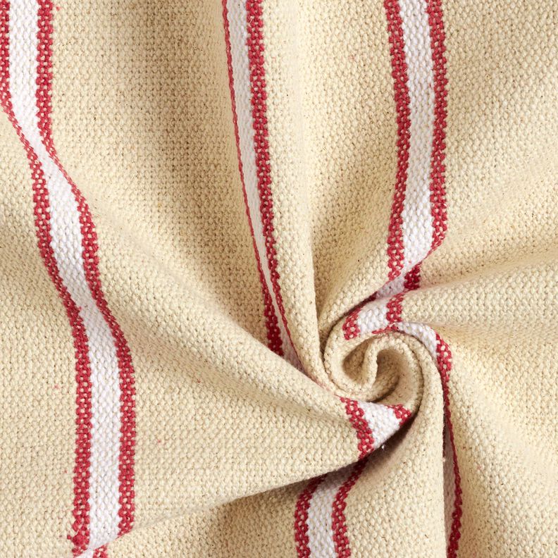 Tessuto in cotone Rustico – rosso carminio/naturale, image number 3