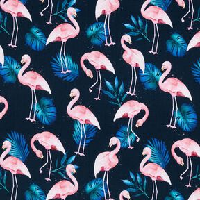 jersey di cotone Fenicottero | Glitzerpüppi – blu notte/rosa chiaro, 