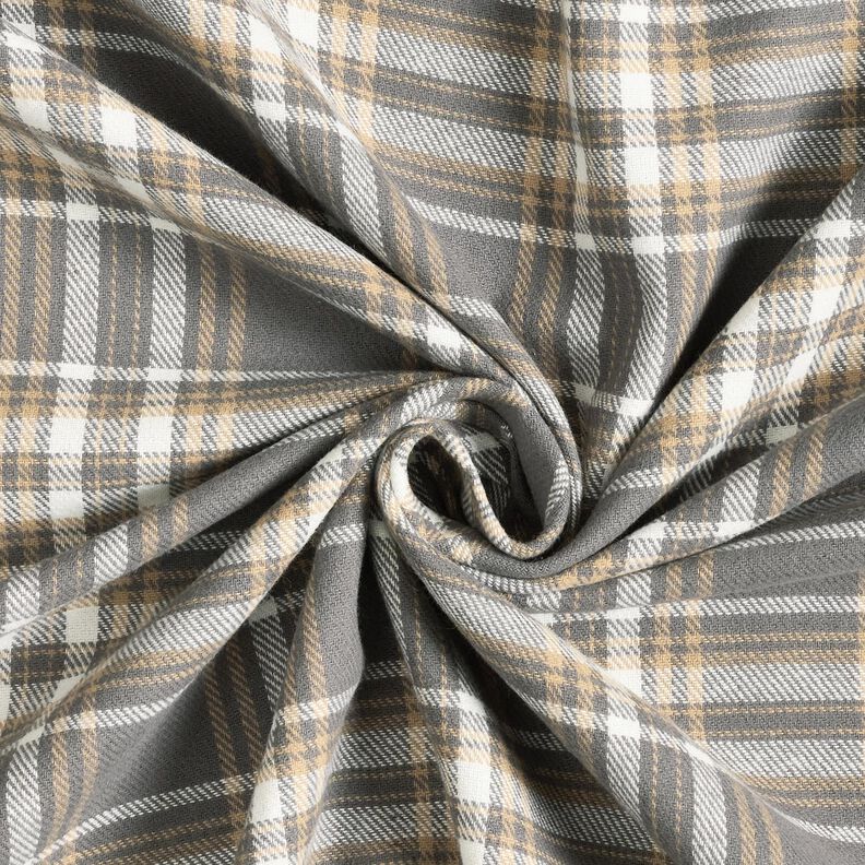 flanella di cotone quadri – grigio/bianco, image number 3