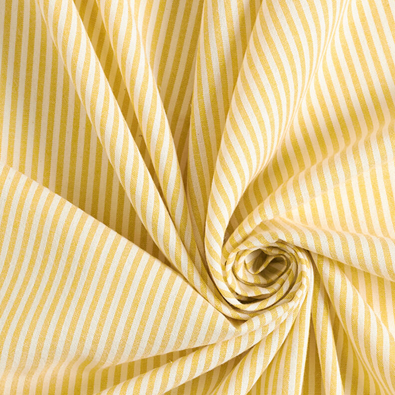misto cotone viscosa righe – giallo curry/bianco lana,  image number 3