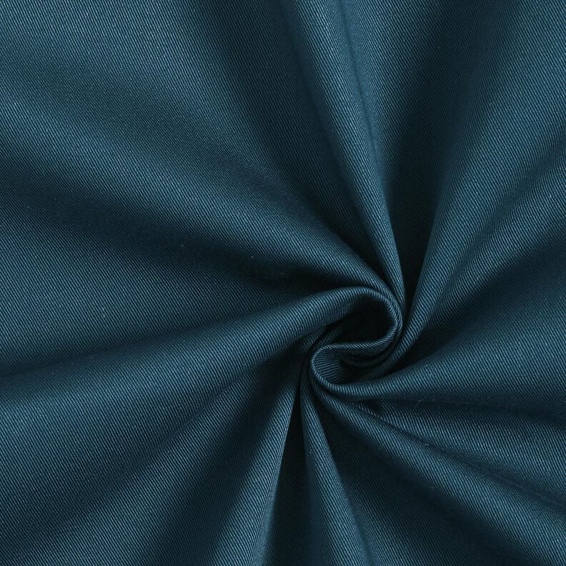 twill di cotone tinta unita – petrolio, image number 1