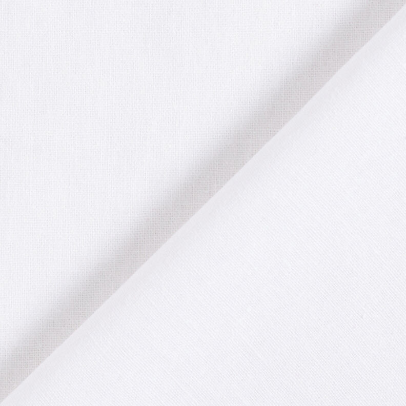 misto cotone-lino tinta unita – bianco,  image number 3