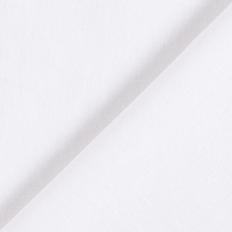 misto cotone-lino tinta unita – bianco,  image number 3