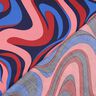 satin di cotone Onde retrò | Poppy Fabrics – blu marino/pink,  thumbnail number 4
