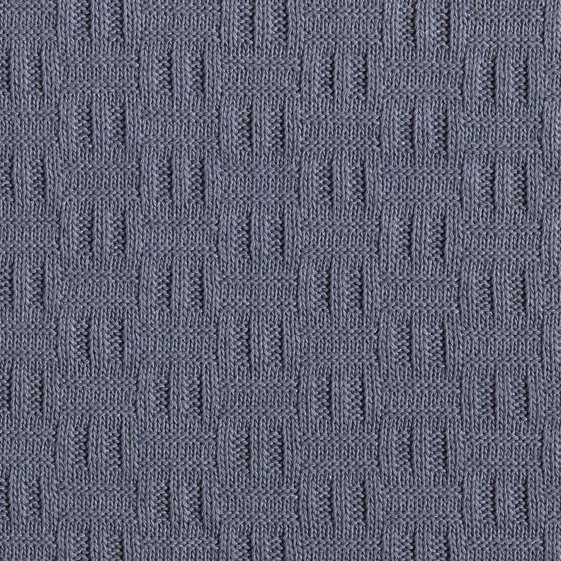 tessuto in maglia Motivo a coste spezzate – grigio blu,  image number 1