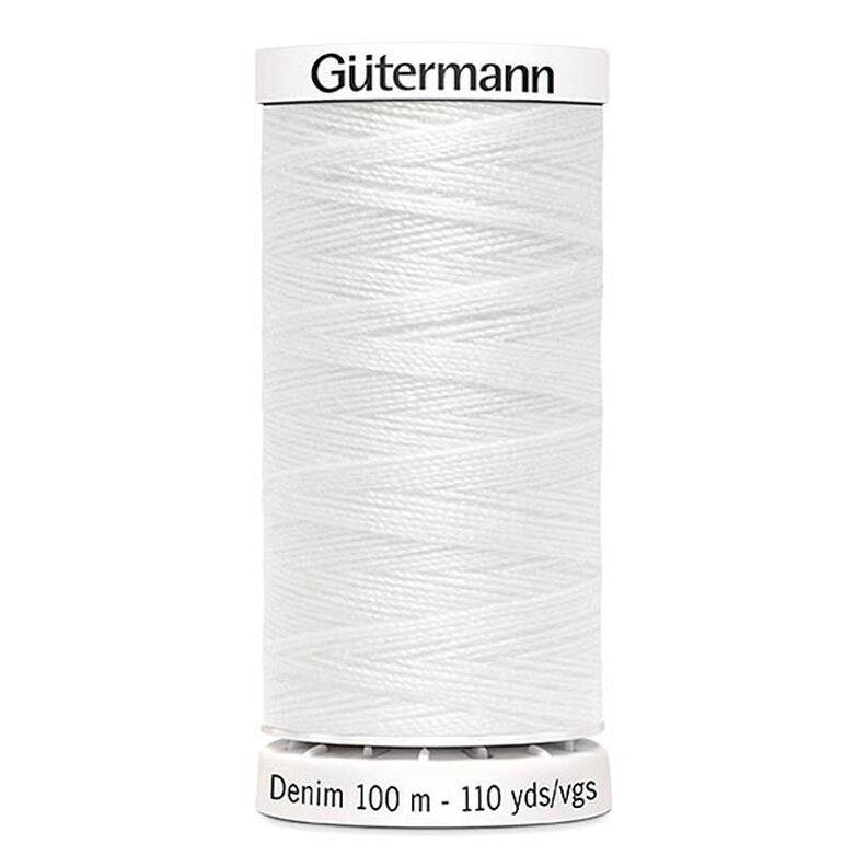 Filato per jeans [1016] | 100 m | Gütermann – bianco,  image number 1