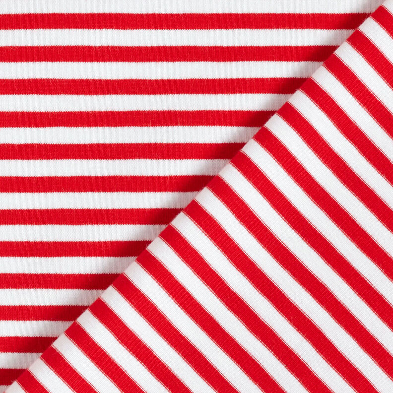 jersey di cotone righe sottili – rosso/bianco,  image number 4