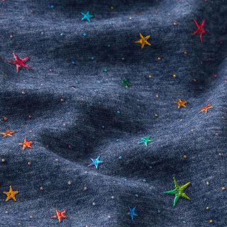pile da montagna stelle stampa laminata – blu marino, 
