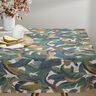 tessuto arredo mezzo panama foglie di banano – grigio blu/tortora chiaro,  thumbnail number 7