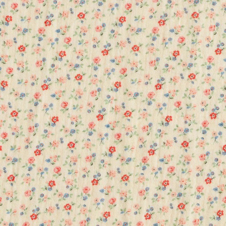 mussolina / tessuto doppio increspato Fiorellini romantici | Poppy Fabrics – beige chiaro,  image number 1